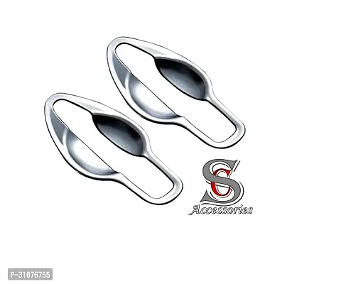 Car Accessories Hub Premium Quality Stylish Car Door Finger Guard Bowl Cover, Abs Plastic with Chrome Finishing Compatible for Maruti Suzuki Swift 2018 Models (Set of 2)-thumb2