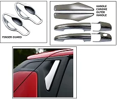 Car Accessories Hub Premium Quality Stylish Car Door Handle Catch Cover, Handle Cover, Abs Plastic with Chrome Finishing Compatible for Maruti Suzuki Swift 2018 with Bowl Chrome (Set of 6)-thumb2