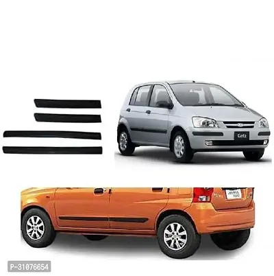 Car Accessories Hub Side Door Beading Exteriors Protective Beading Strips Door Protector Fits Hyundai Getz All Model Black Color (Set of 4)-thumb0