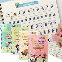 Gagan Traders Sank Magic Practice Copybook, (4 BOOK + 10 REFILL+ 1 Pen +1 Grip) Number Tracing Book for Preschoolers, Magic Calligraphy Set Practical Reusable Writing Tool Simple Hand Lettering-thumb1