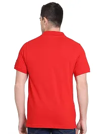 OBOW Cotton Polo Neck Solid Half Sleeve Tshirt (RED, 38)-thumb3