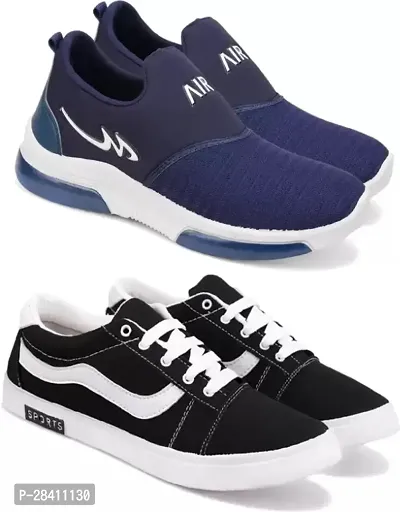 Stylish Canvas Sneakers for Men Combo Of 2-thumb0