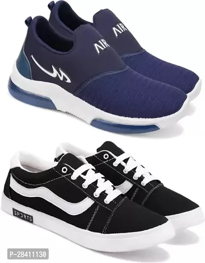 Stylish Canvas Sneakers for Men Combo Of 2