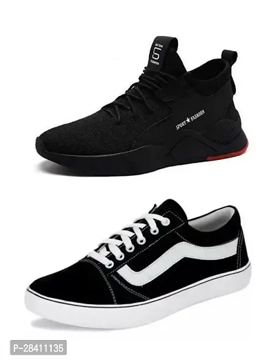 Stylish Canvas Sneakers for Men Combo Of 2