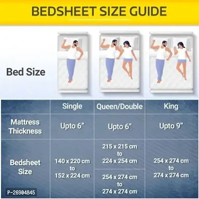 Classic Polycotton Printed Double Bedsheet with Pillow Covers-thumb2