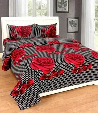 Classic Polycotton Printed Double Bedsheet with Pillow Covers-thumb2