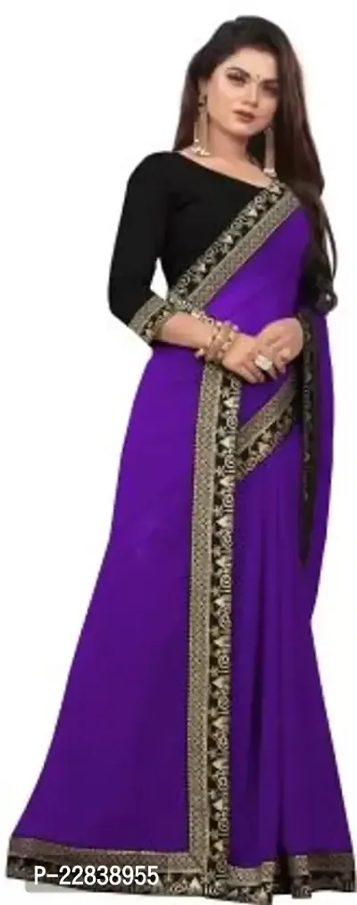 Stylish Fancy Designer Georgette Saree With Blouse Piece For Women-thumb2