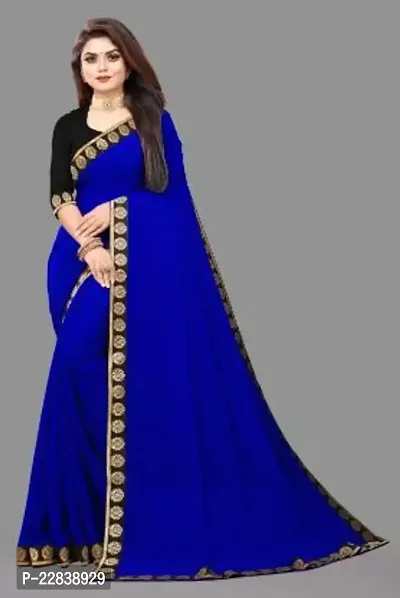 Stylish Fancy Designer Georgette Saree With Blouse Piece For Women-thumb0