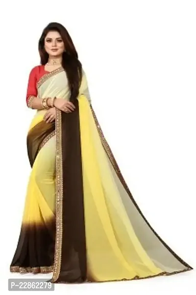 Stylish Fancy Designer Georgette Saree With Blouse Piece For Women-thumb0