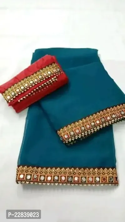 Stylish Fancy Designer Georgette Saree With Blouse Piece For Women