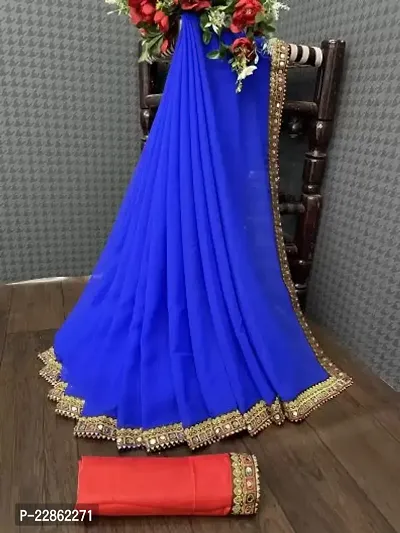 Stylish Fancy Designer Georgette Saree With Blouse Piece For Women