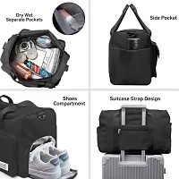 28 L Polyester Water Resistant Shoes Pocket Hand Bag Detachable Shoulder Strap Travel Duffle Bag-thumb3