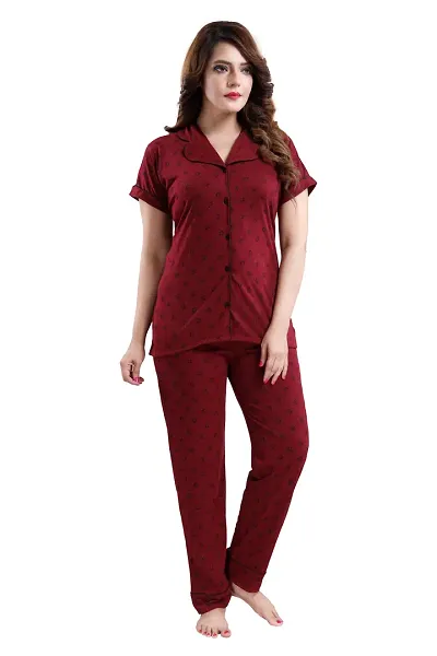 New Arrival! Cotton Printed Nightsuit For Women/Shirt Pajama Set For Women