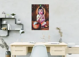 Bal Krishna Poster For Room Decoration Multicolor 12 x 18 Inch-thumb3