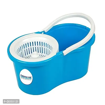 Stylish B 111 Plastic Spin Cleaning Bucket Only Blue-thumb0