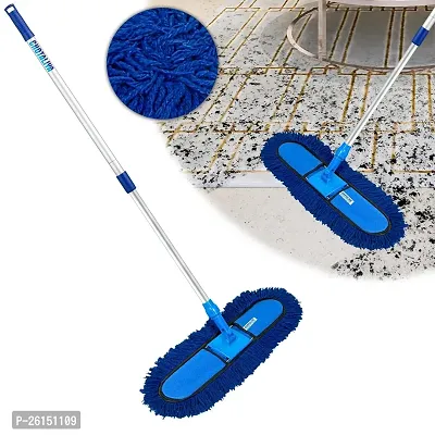 Stylish B 03 Wet And Dry Cotton Pad Floor Mop With Long Aluminium Handle 24 Inch Blue