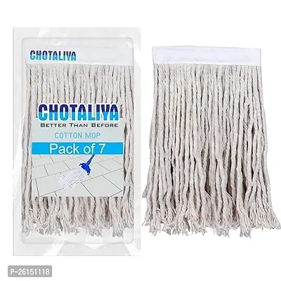 Stylish Cotton Mop Refill For Floor Cleaning 250Gm White Pack Of 7