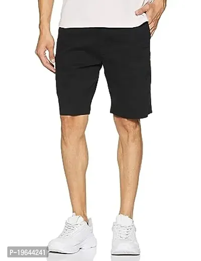 Stylish Fancy Cotton Solid Regular Shorts For Men-thumb0