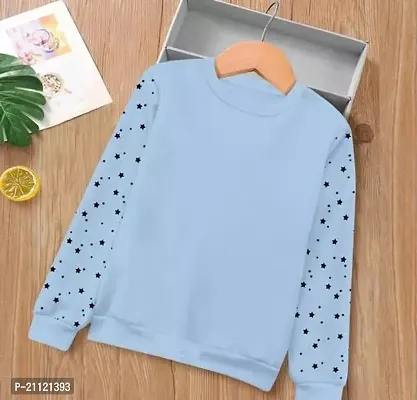 Elegant Cotton Light Blue Dot Print  T-Shirt For Women-thumb0