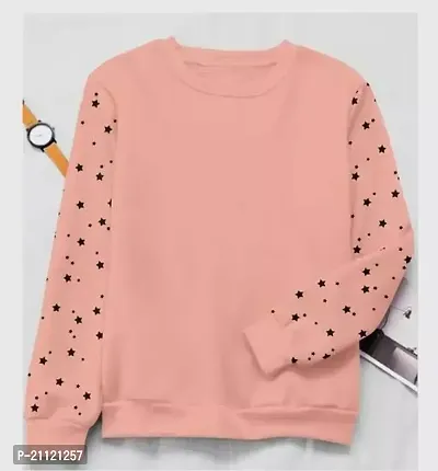Elegant Cotton Peach Dot Print  T-Shirt For Women-thumb0