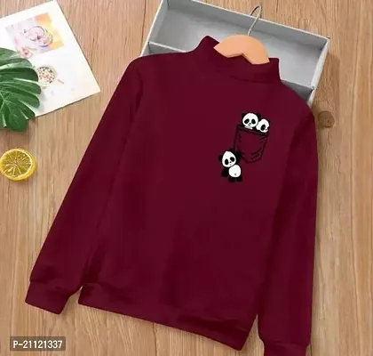 Elegant Cotton Maroon Two Panda Print T-Shirt For Women-thumb0