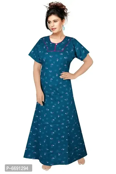 Women Cotton Printed Nightwear-thumb0