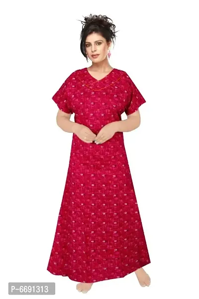 Women Cotton Printed Nightwear-thumb0