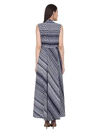 RUDRAKRITI Women Crepe fit and flary Maxi Dress-thumb2