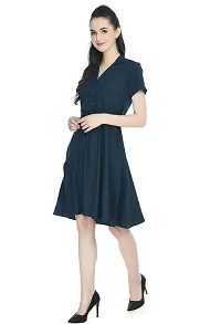 TOGZZ Women's Knee Length Dress (Dark Blue XXL)-thumb3