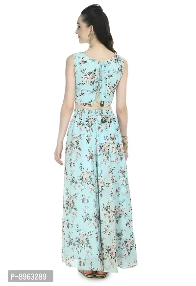 Rudrakriti women printed Crop Top  Skirt with duptta set-thumb3