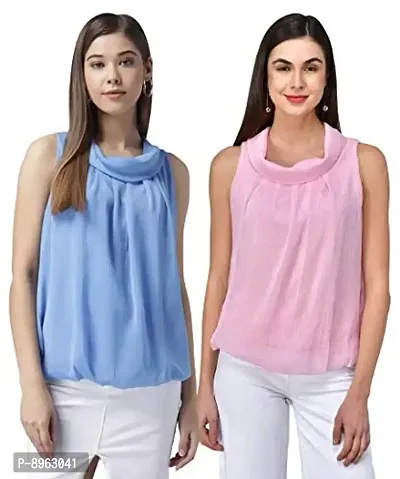 RUDRAKRITI Women Chiffon top (Pack of 2)-thumb0