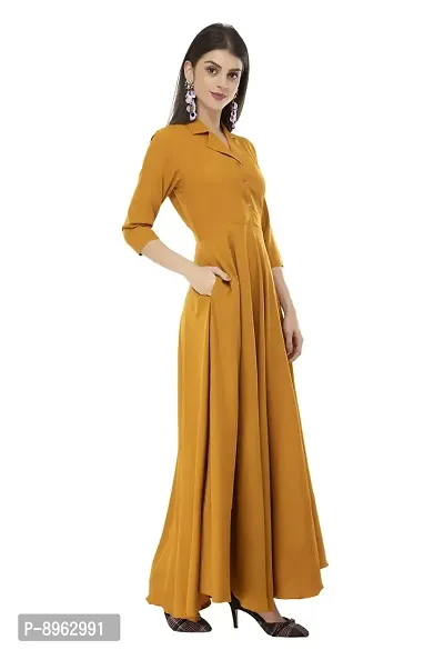 Yellow Fit And Flare Dresses For Women-thumb5