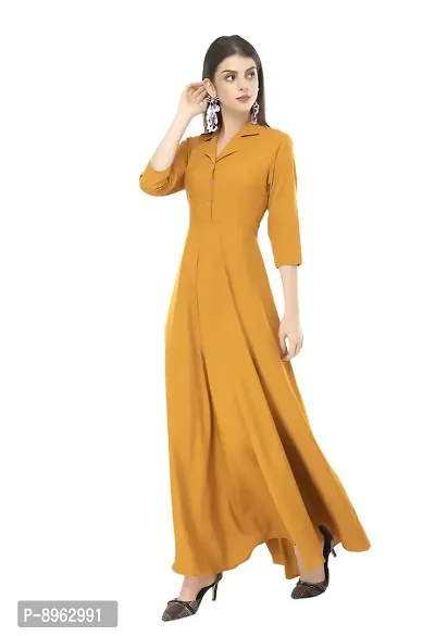 Yellow Fit And Flare Dresses For Women-thumb4