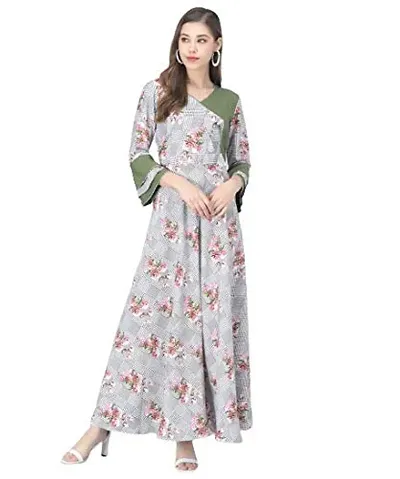 RUDRAKRITI Rudraakriti Women Crepe Bell Sleeve Dress