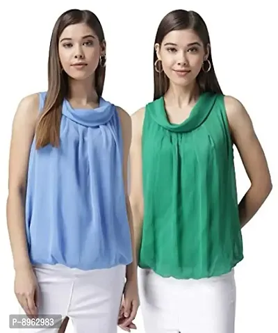 RUDRAKRITI Women Chiffon top (Pack of 2)-thumb0