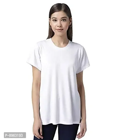 RUDRAKRITI Women Polyster White Solid top-thumb1