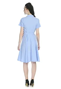 TOGZZ Women's Knee Length Dress (Cloud Blue L)-thumb2