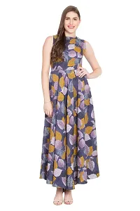 RUDRAKRITI Women Crepe Flared Dress-thumb1