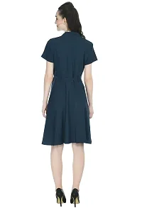 TOGZZ Women's Knee Length Dress (Dark Blue XXL)-thumb2