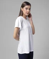 RUDRAKRITI Women Polyster White Solid top-thumb4