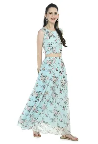 Rudrakriti women printed Crop Top  Skirt with duptta set-thumb4