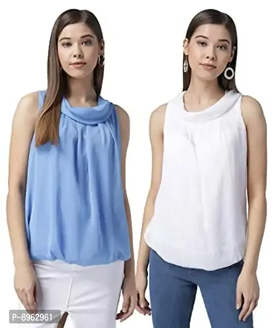 RUDRAKRITI Women Chiffon top (Pack of 2)-thumb0