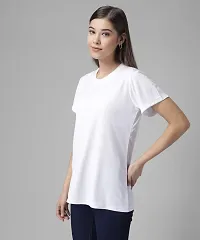 RUDRAKRITI Women Polyster White Solid top-thumb4