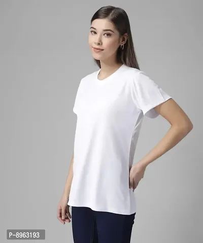 RUDRAKRITI Women Polyster White Solid top-thumb5