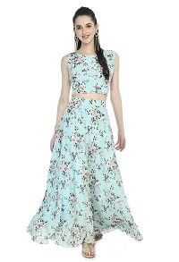 Rudrakriti women printed Crop Top  Skirt with duptta set-thumb1