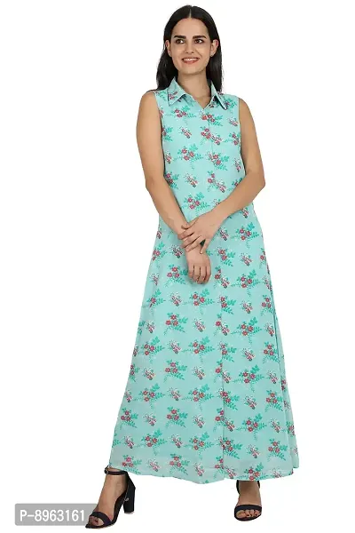 RUDRAKRITI Women Crepe fit and flary Dress