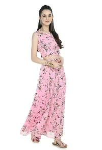 Rudrakriti women pink printed Crop Top  Skirt with duptta set-thumb4