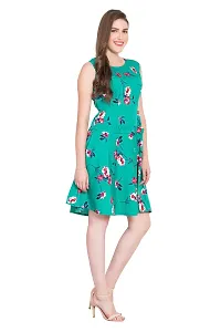 RUDRAKRITI Women's Fit and flare Dress with Free Mask-thumb4