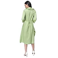 RUDRAKRITI Women Cowl Neck Dress sea Green-thumb1