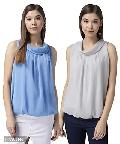 RUDRAKRITI Women Chiffon top (Pack of 2)-thumb0